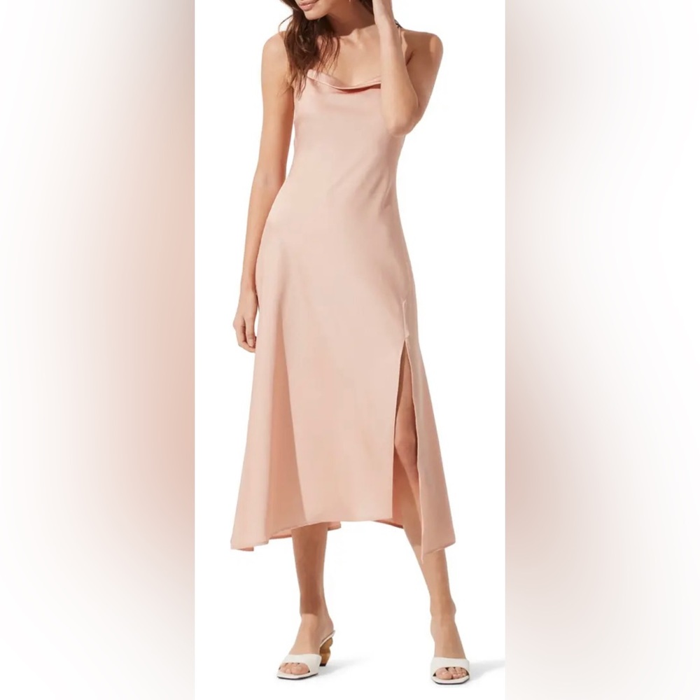 ASTR the Label Cowl Slip Midi Dress